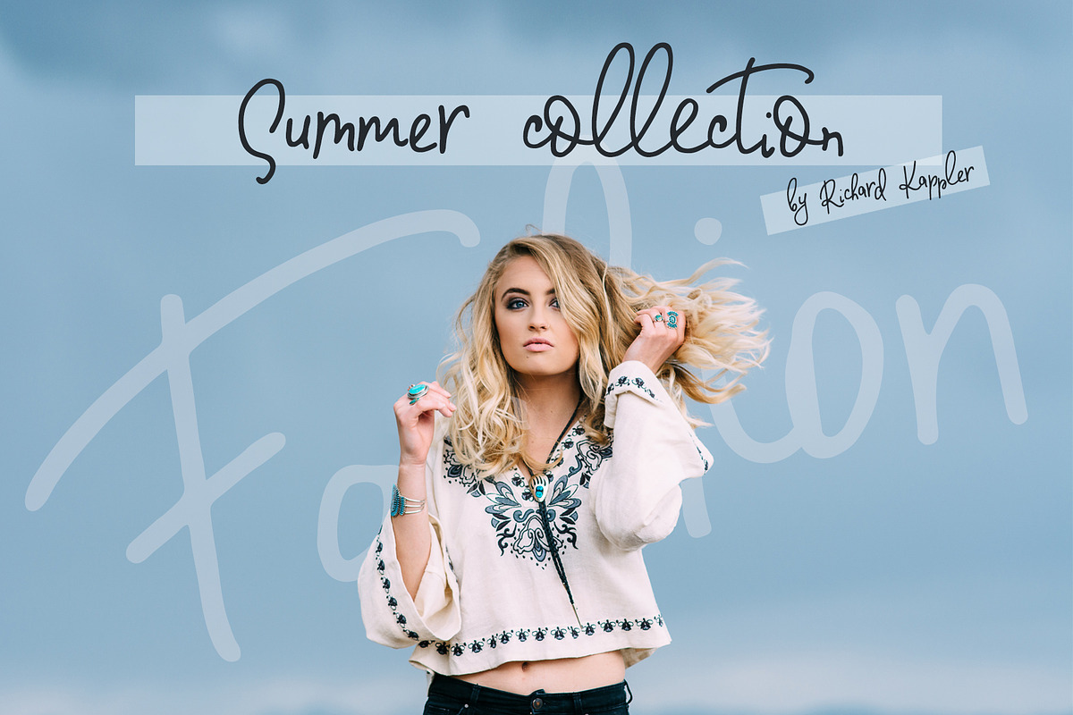 Fashionable Duo Font & Illustr., a Script Font by Designwork (Photo 5 of 20)