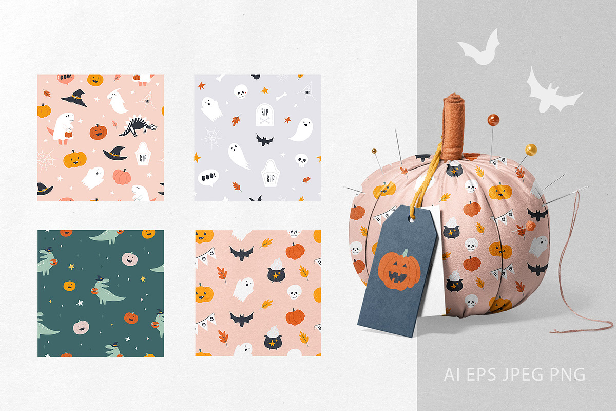 Halloween Dinosaurs Collection, an Illustration by danceyourlife (Photo 7 of 13)