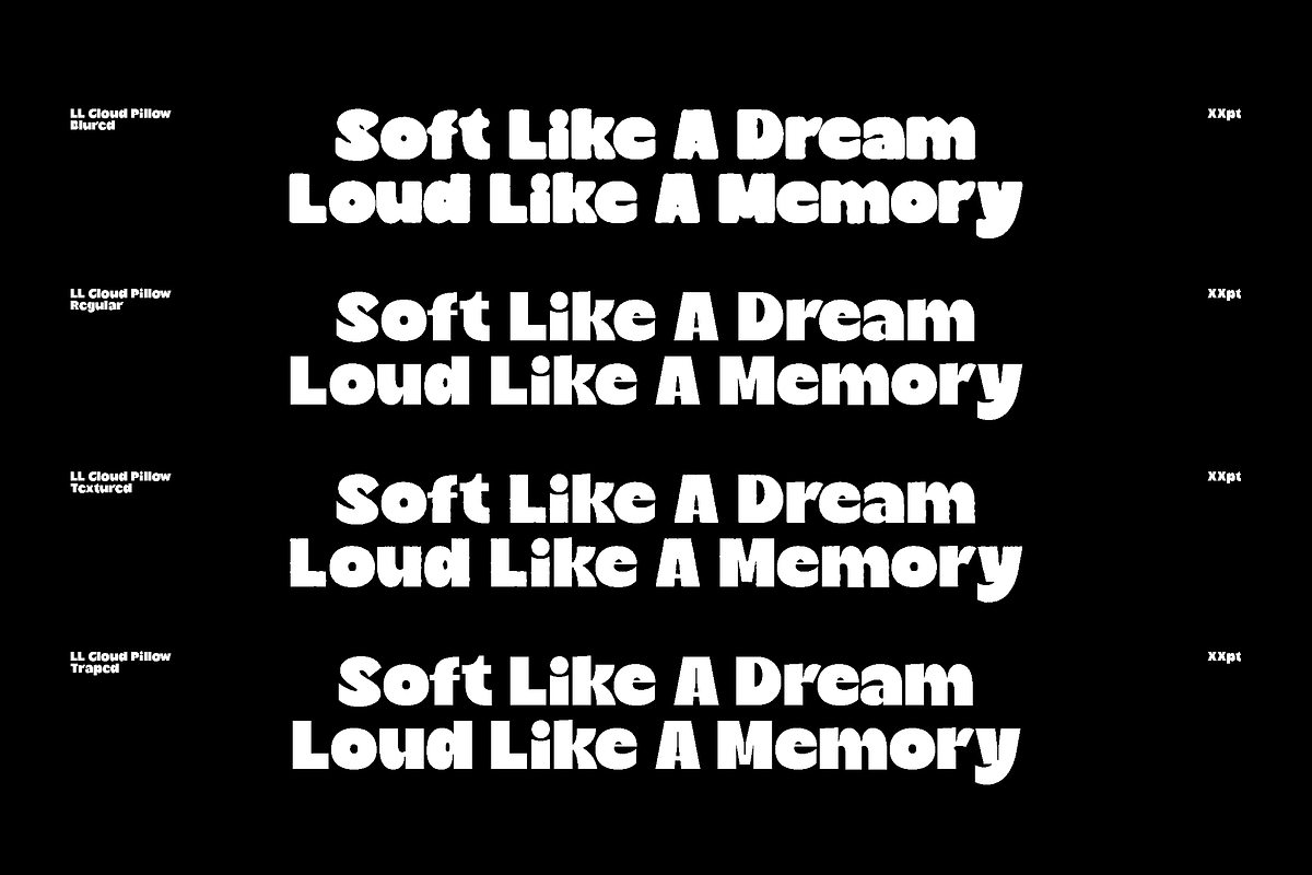 LL Cloud Pillow Bold Display Font, a Sans Serif Font by Lives And Levels (Photo 9 of 12)
