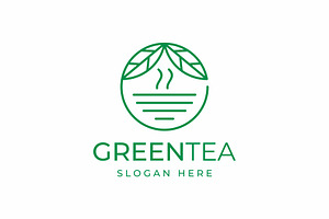Green Tea Matcha Leaves Logo Design, a Branding & Logo Template by Buqancreative