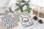 Christmas winter birds watercolor, a Wallpaper Graphic by Artmanata (Thumbnail 15 of 16)