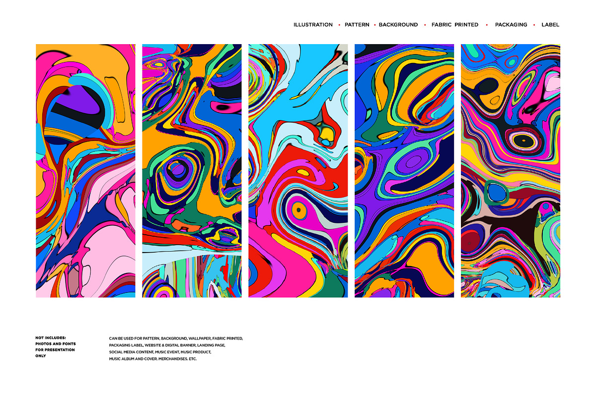 FLUID BACKGROUND. 20 Flat Colors, a Background Graphic by singpentinkhappy (Photo 2 of 8)
