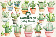 Cactus Doodle Sublimation Clipart, an Illustration by Dream Creation (Thumbnail 1 of 6)