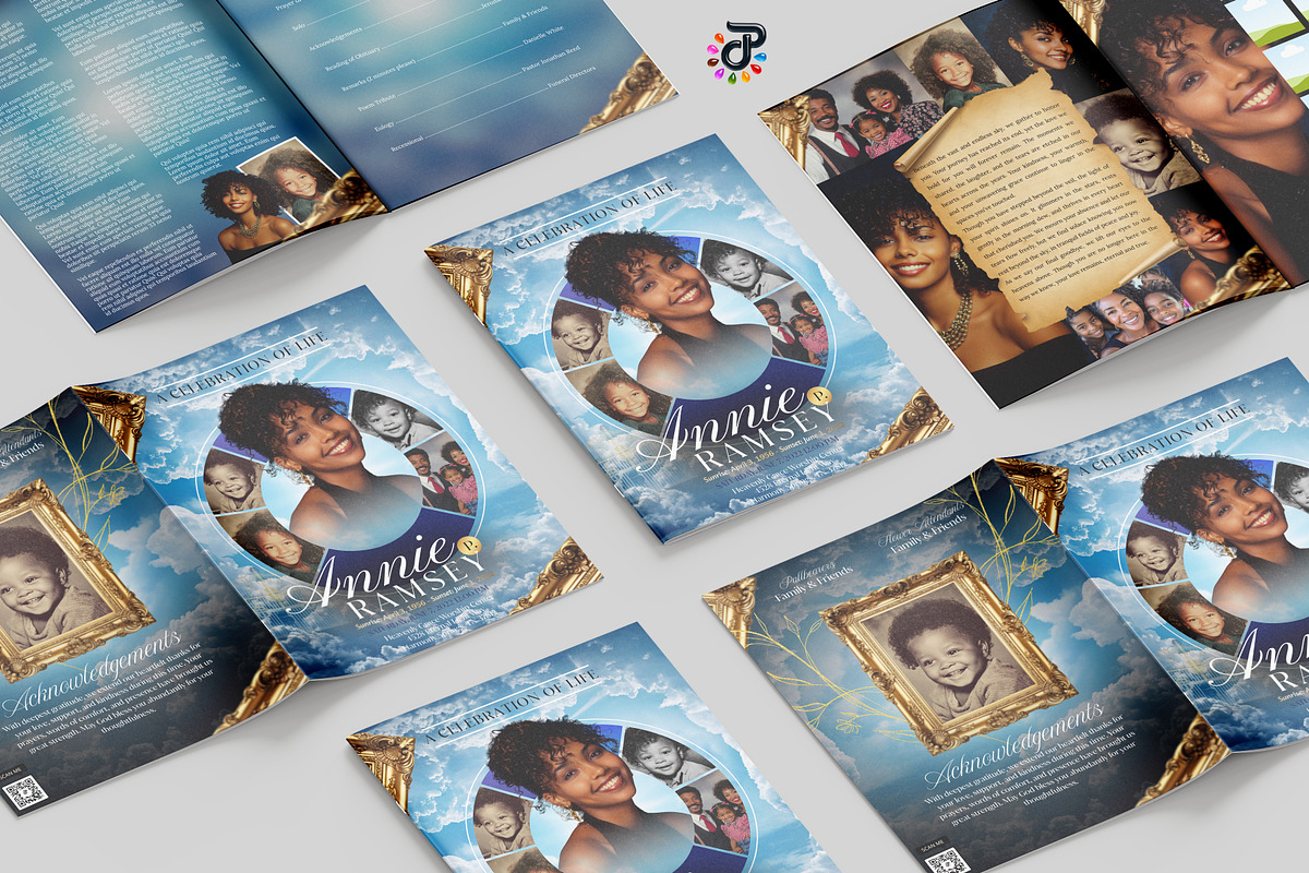 Elegant Canva Obituary Template, a Brochure Template by Protech Design ENT (Photo 2 of 9)