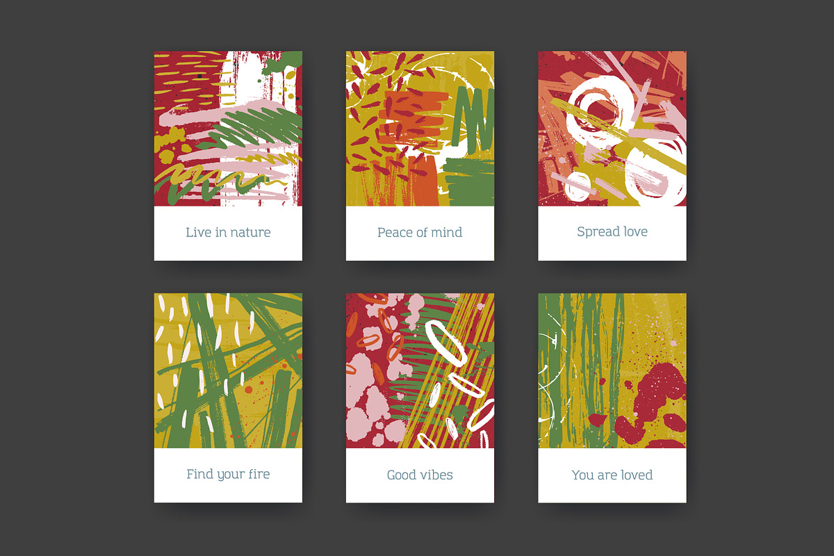 Textured hand drawn cards set, a Texture Graphic by Good Studio (Photo 8 of 15)
