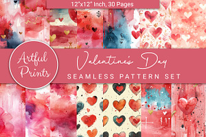 Valentine's Day Seamless Pattern, a Pattern Graphic by Artful Prints