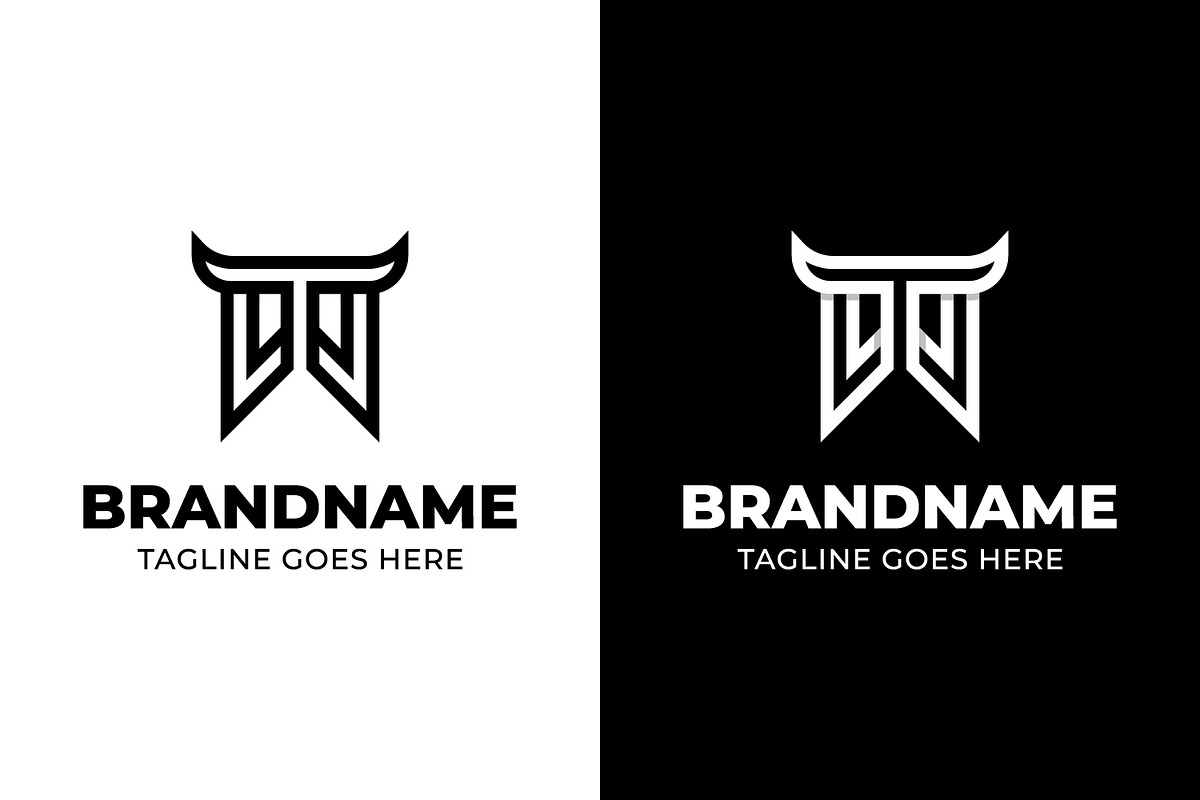Letters TW or WT Bull Logo, a Branding & Logo Template by Pray Art Design Studio (Photo 1 of 2)