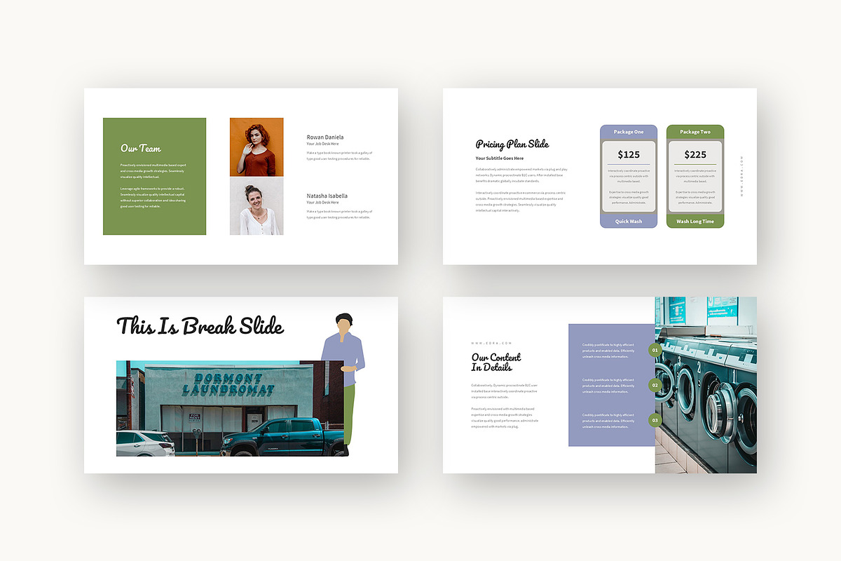 Edra : Laundry Business Powerpoint, a Presentation Template by Punkl Camp (Photo 5 of 16)