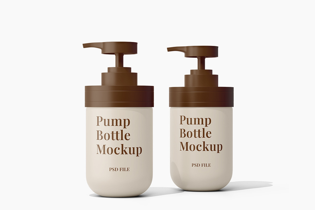 Pump Bottle Mockup, a Cups & Container Mockup by Akebareee (Photo 1 of 3)
