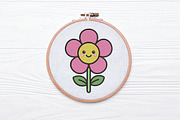 Flower Embroidery Design, an Illustration by DreamArtGraphic (Thumbnail 2 of 4)