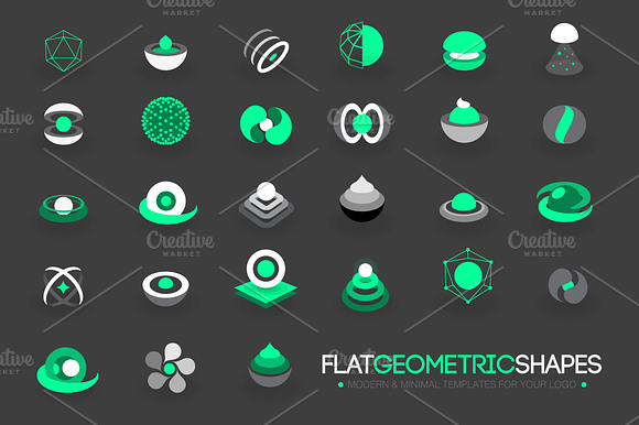 Modern Flat Geometric Shapes