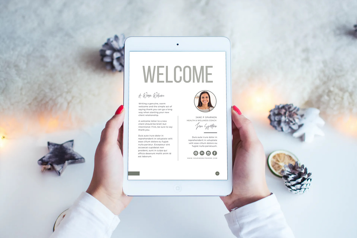 Client Onboarding Canva Template, a Brochure Template by Designs by Darowan