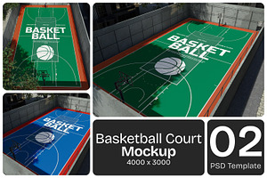 Basketball Court Mockup, an Advertising Mockup by Permadi Creative