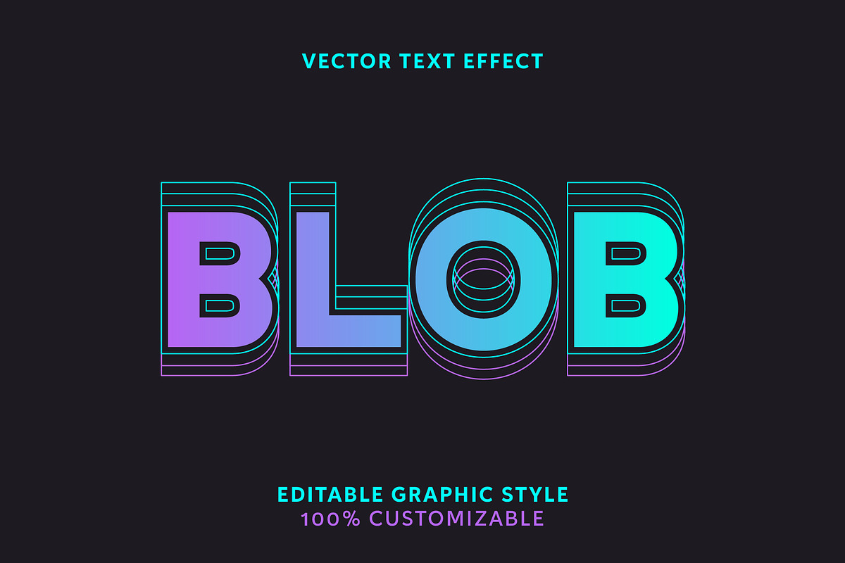 Gradient Layered Outline Text Effect preview 3