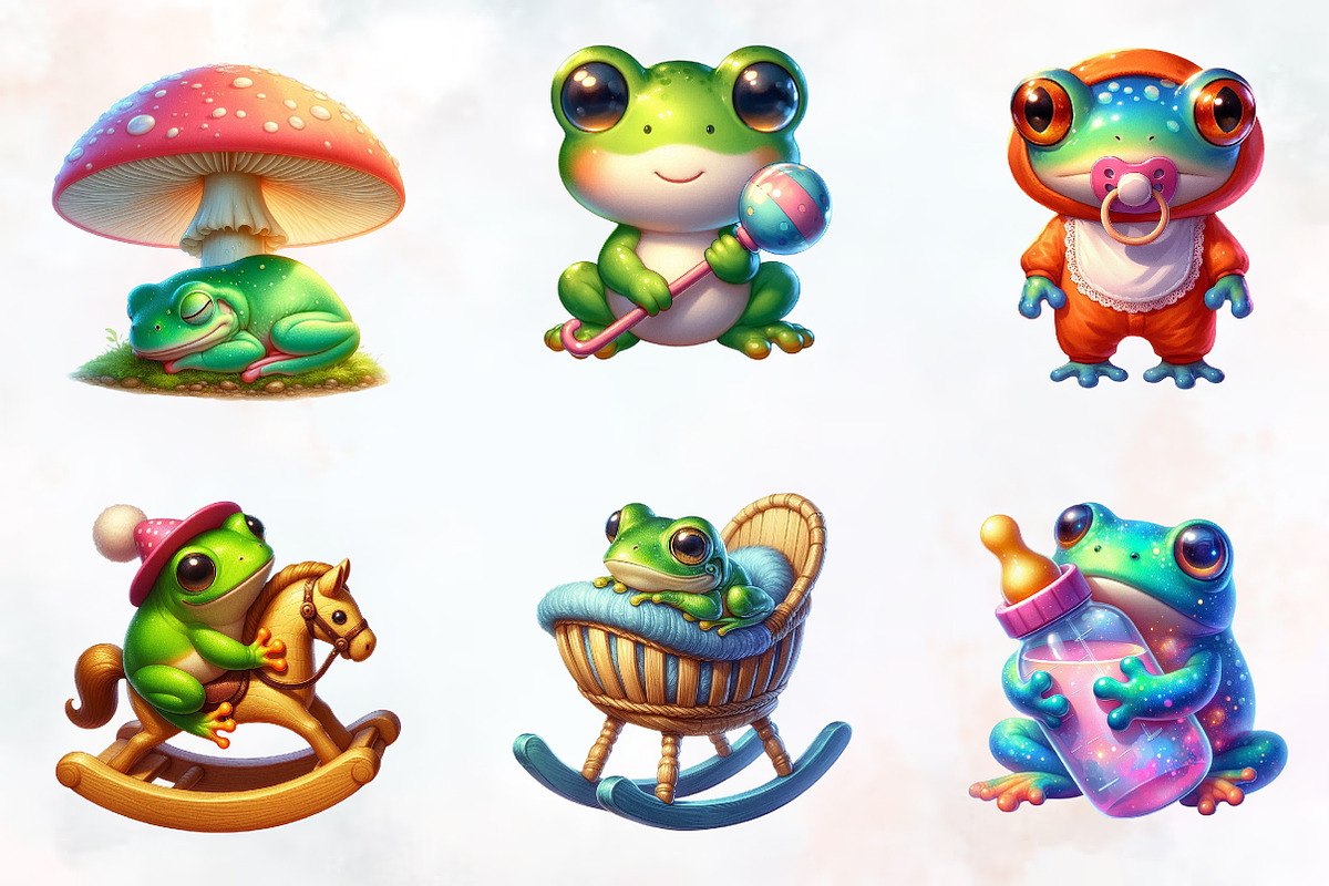 Summer Frog Nursery Clipart Sublimat, an Illustration by RobertsArt (Photo 2 of 7)