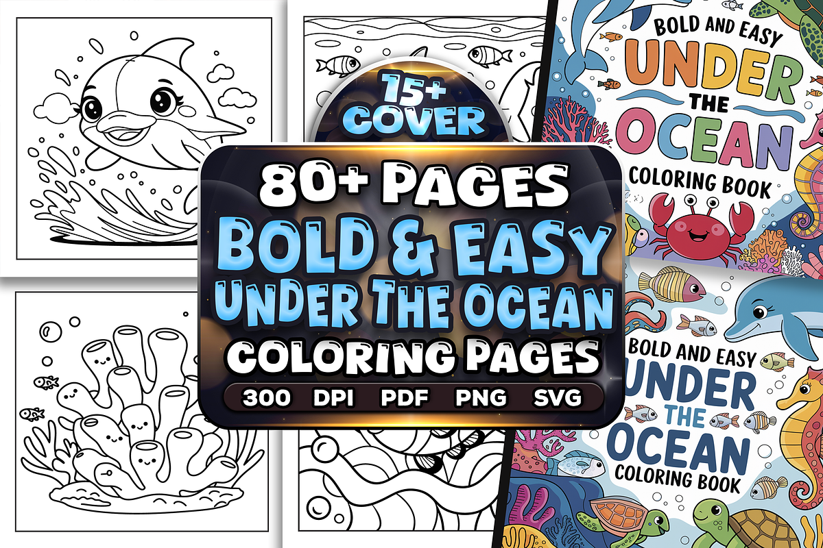 Bold Easy Under the Ocean Coloring, an Animal Illustration by Craftsbeefy (Photo 1 of 4)