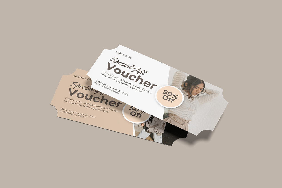 Gift Voucher Mockup, an Advertising Mockup by suciamairastd (Photo 6 of 6)