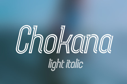 Chokana Light Italic, a Sans Serif Font by NREY
