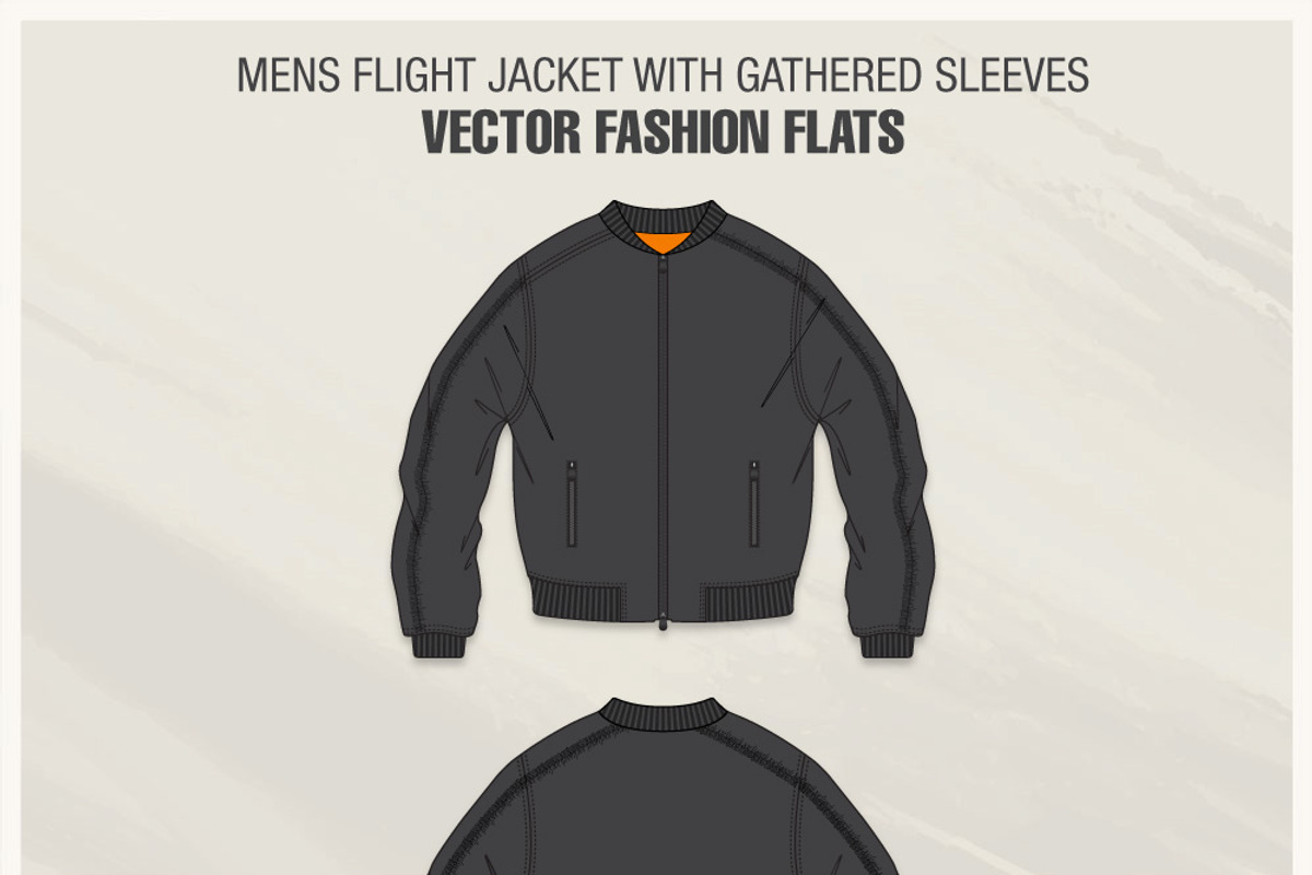 Mens Flight Jacket Fashion Flat, an Illustration by VECFASHION (Photo 2 of 5)