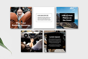 Vehicle Hire Social Media Templates