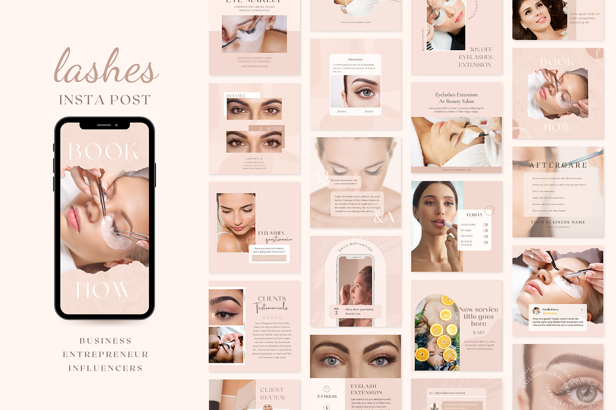 Lash Instagram Post Template, a Social Media Template by ShopRShop (Photo 1 of 9)