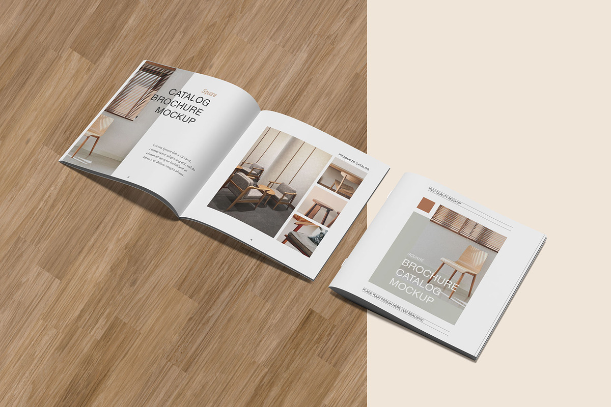 Square Brochure Catalog Mockup, a Print Template by Jestdio (Photo 13 of 14)