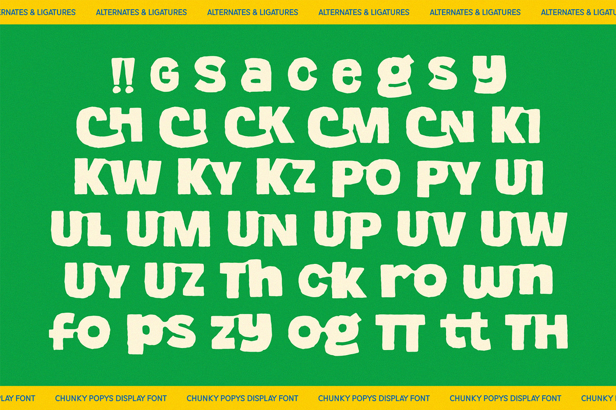 Chunky Popys Sticky Display Font, a Sans Serif Font by Heinzel Std (Photo 7 of 12)