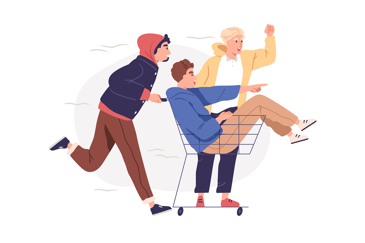 Men friends relax together set, a Person Illustration by Good Studio (Photo 7 of 9)
