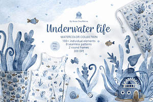Underwater Life Watercolor