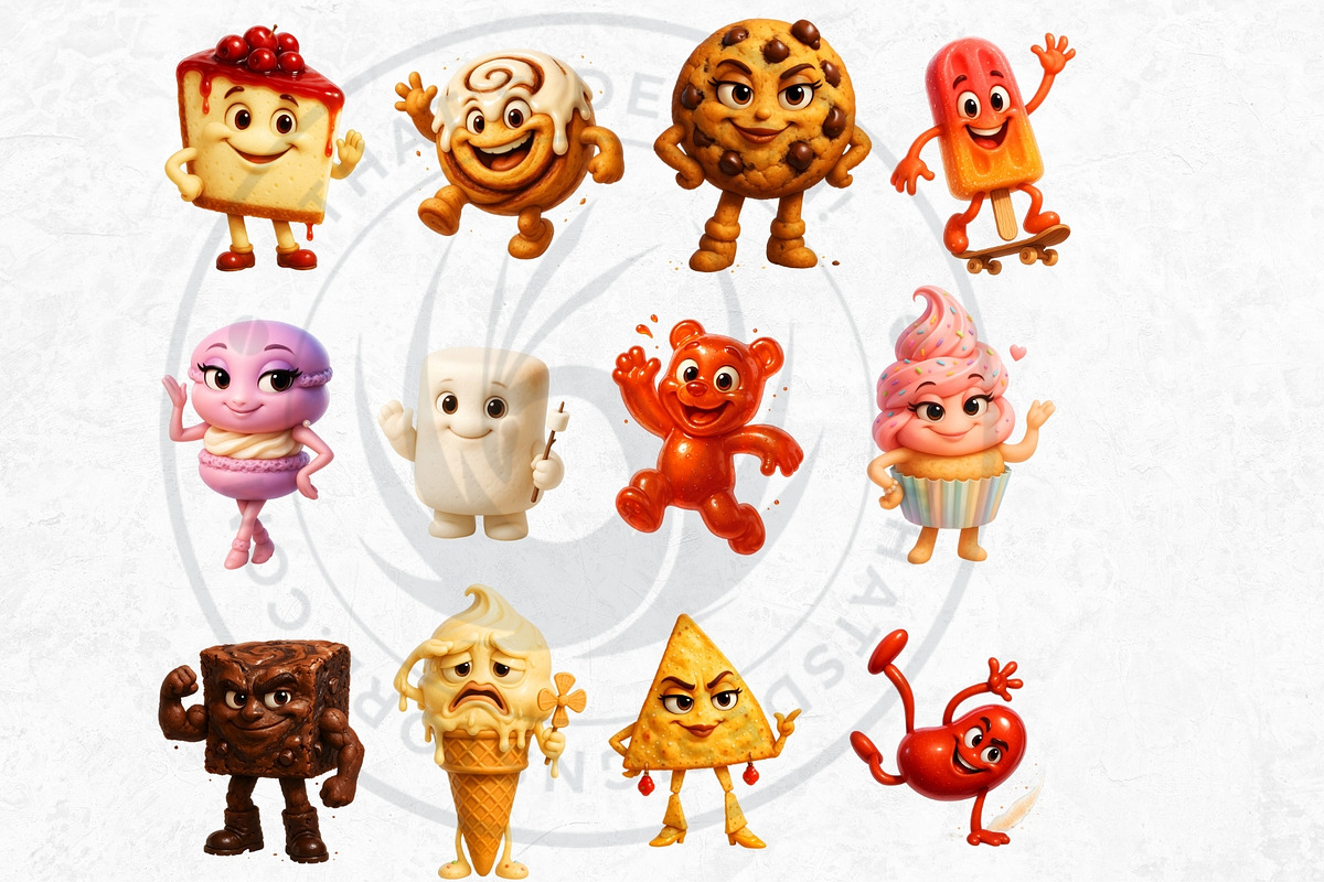 Funny Junk Food Character Cliparts, a Food Illustration by ThatsDesignArt (Photo 9 of 11)