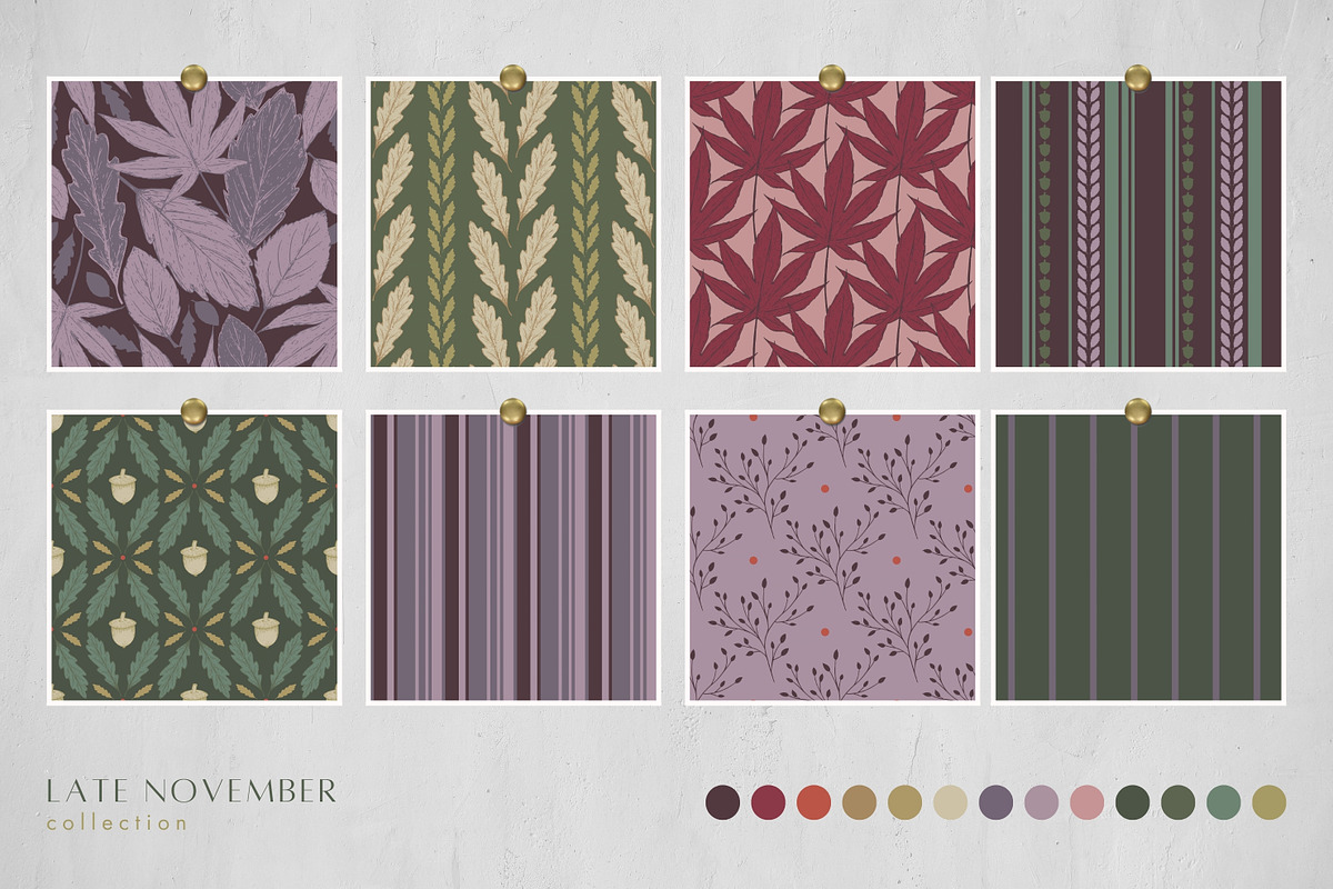 Hand-drawn fall botanical patterns, a Pattern Graphic by Enia Grace (Photo 11 of 12)