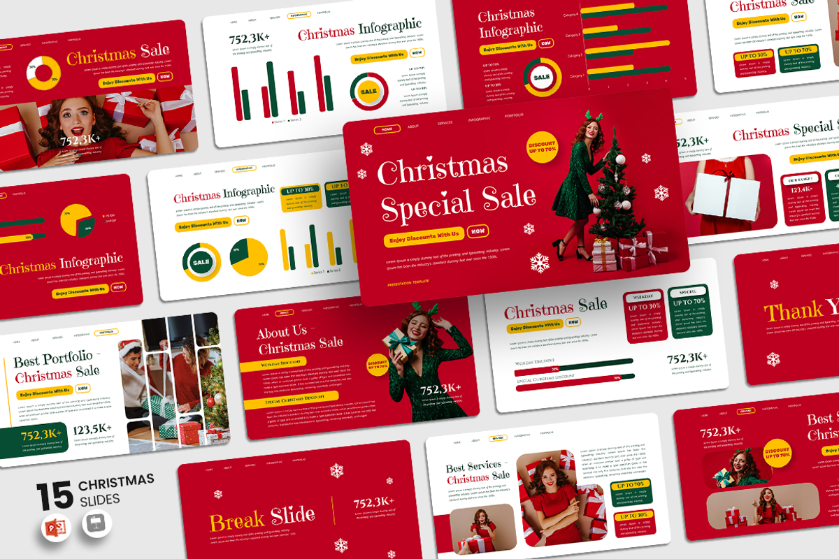 Christmas Special Sale - PowerPoint, a Presentation Template by Iqsiart Studio (Photo 1 of 3)