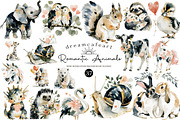 Romantic Set of Valentine Animals, an Illustration by DreamCafeArt (Thumbnail 1 of 6)