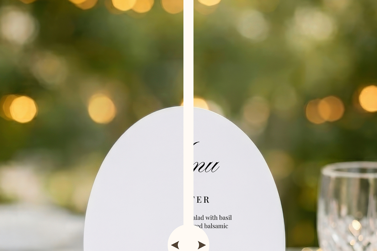 Oval Table Number / Menu Mockup, an Advertising Mockup by Serenefeeling (Photo 6 of 8)
