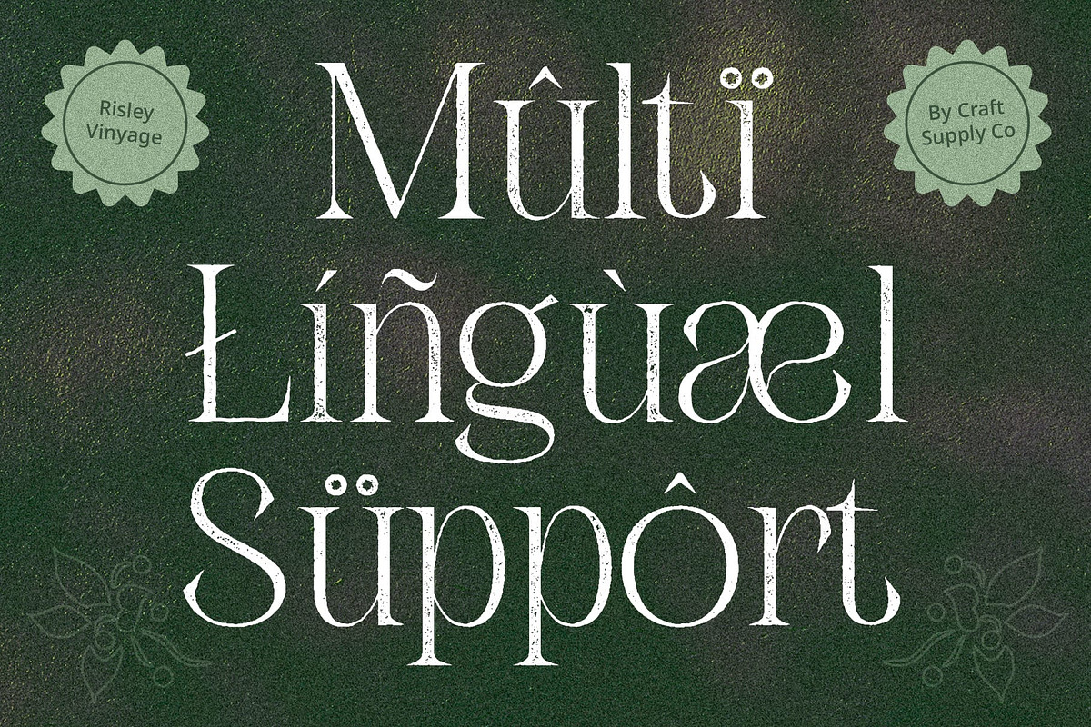 Risley Vintage, a Serif Font by Craft Supply Co. (Photo 3 of 8)