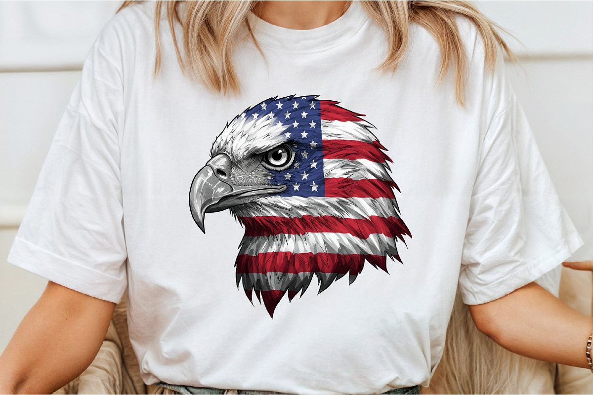 Eagle Patriotic USA Flag 4th of July, an Illustration by Libby Wishes (Photo 2 of 4)