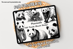 100 Panda Procreate Stamps