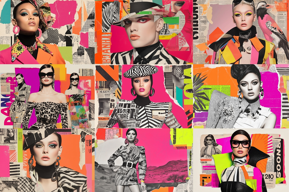 Avant Garden Fashion Collages, a Wallpaper Graphic by HipFonts (Photo 9 of 9)