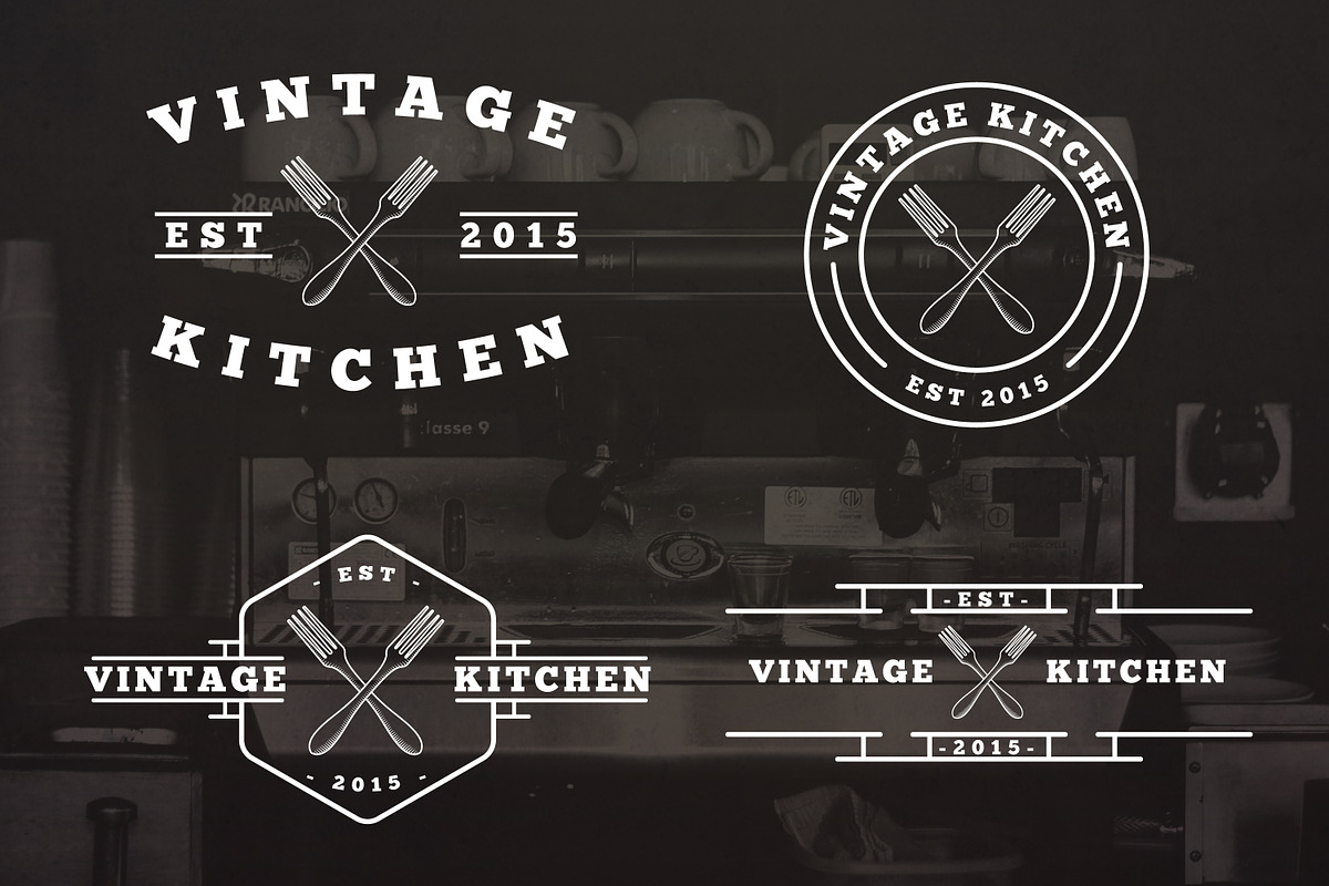 20 Vintage Kitchen Logos, a Branding & Logo Template by MusiqueDesigns (Photo 2 of 5)