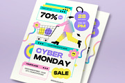 Gradient Cyber Monday Flyer Set, a Flyer Template by graphicook (Thumbnail 2 of 3)