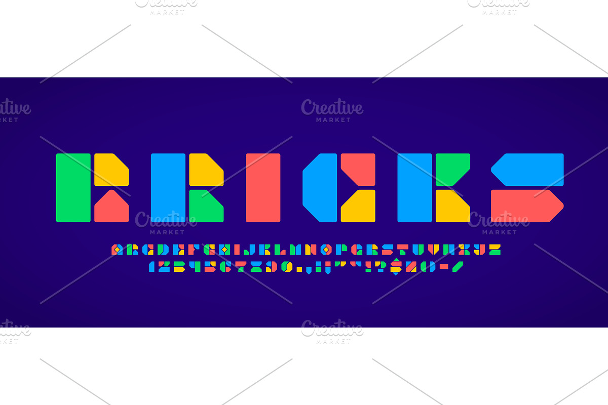 Module block font, modern typeface, a Decorative Illustration by Buch&Bee