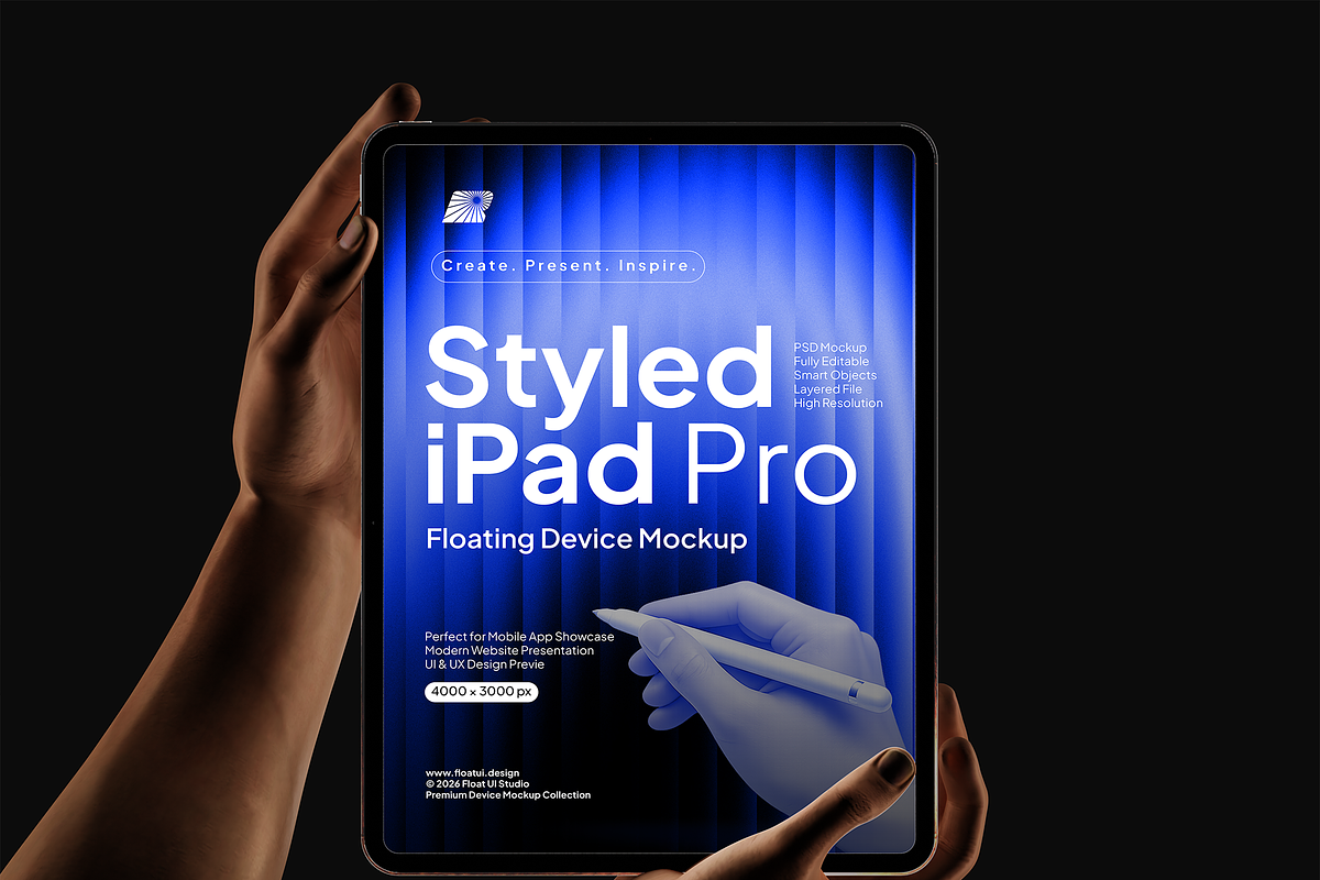 Styled iPad Pro Mockup, an iPad Mockup by Bartama Graphic (Photo 4 of 5)