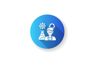 Chemical Engineer Flat Glyph Icon