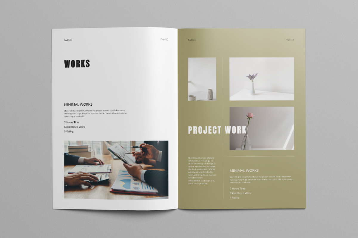 Portfolio Template Canva, a Brochure Template by Pixelpick (Photo 6 of 9)