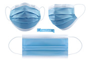 Medical mask, surgical mask, vector, an Icon by Allevinatis Studio (Thumbnail 1 of 3)