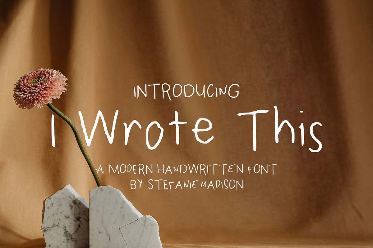 I Wrote This | Handwritten Font, a Script Font by Stefanie Madison (Photo 1 of 2)