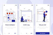 15 Onboarding Screens for App, a Templates & Theme by Creative Graphics (Thumbnail 4 of 9)