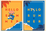 8 Summer Posters & Badge #1, a Decorative Illustration by Alexander Baidin (Thumbnail 4 of 6)