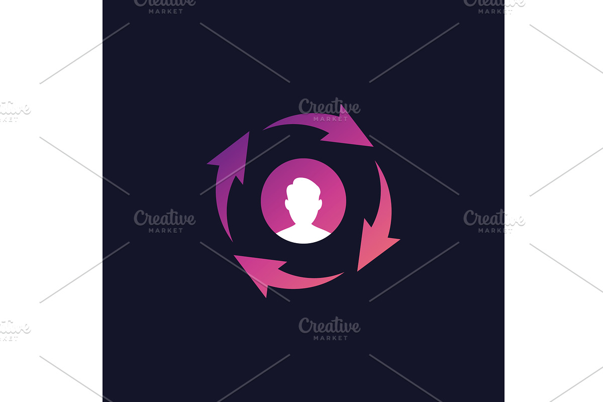 Returning customer icon, an Object Illustration by Vector Creator