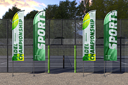 Promotional Padel Pole Flag Mockup, an Advertising Mockup by Bartama Graphic (Thumbnail 4 of 5)